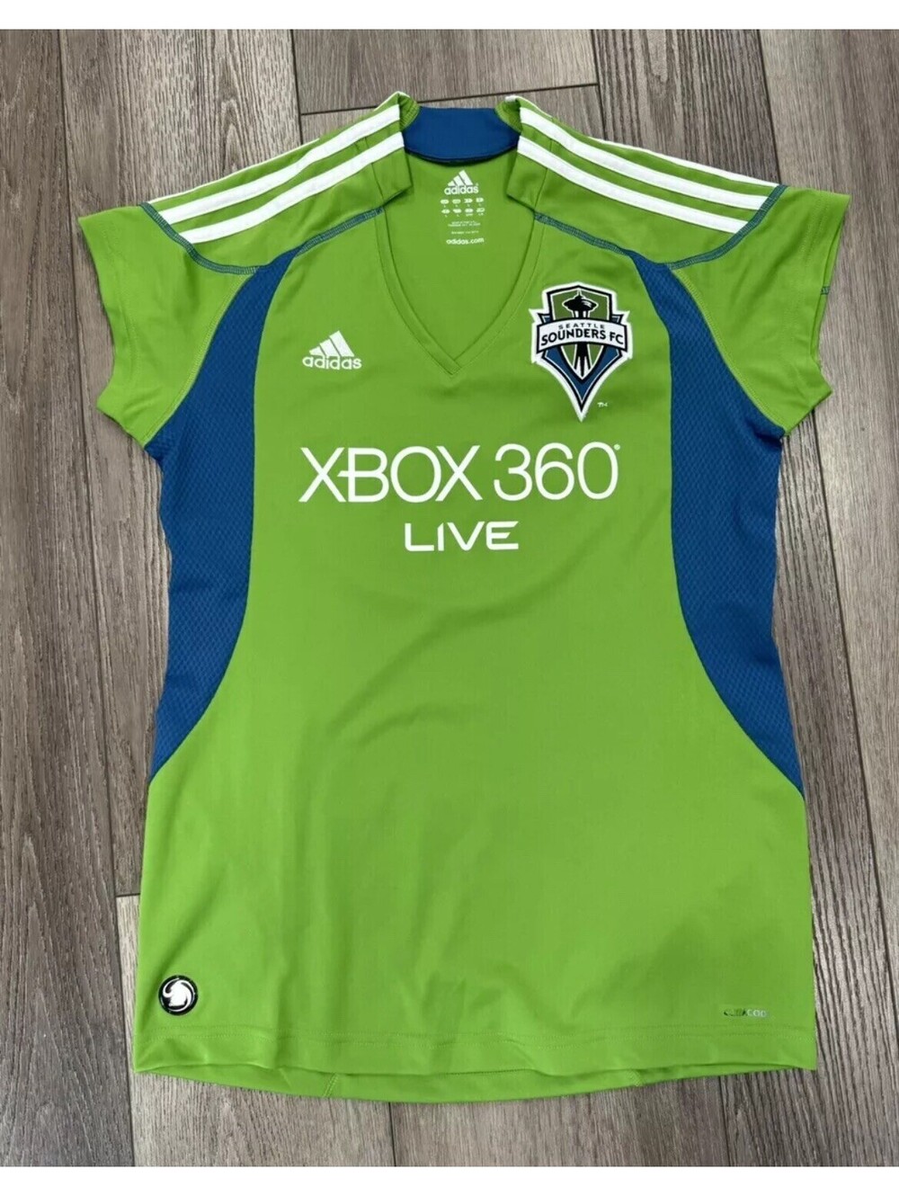 Adidas Climacool Seattle Sounders FC Soccer jersey Womens Size Large -Green